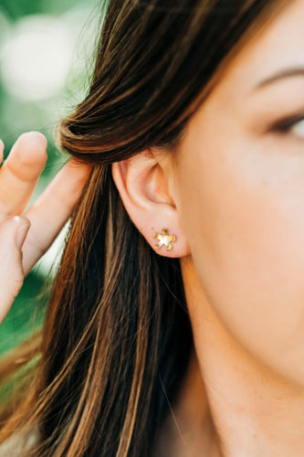 Golden Flower Studs