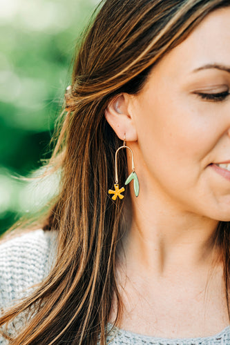 Marigold Flora Constellation Earrings