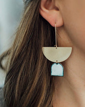 Load image into Gallery viewer, Goddess Half Moon Enamel Earrings