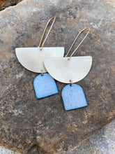 Load image into Gallery viewer, Goddess Half Moon Enamel Earrings